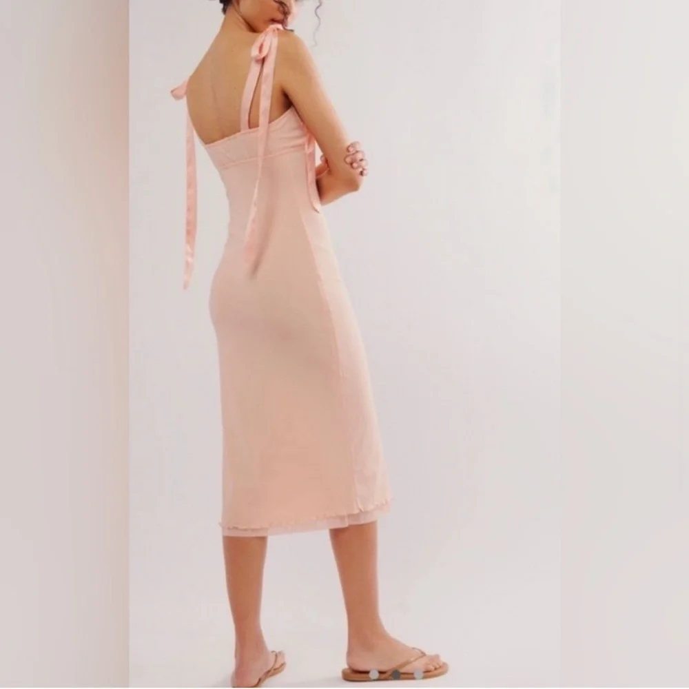 FREE PEOPLE Intimately Got Glam Mesh Slip Dress Small - Picture 3 of 7
